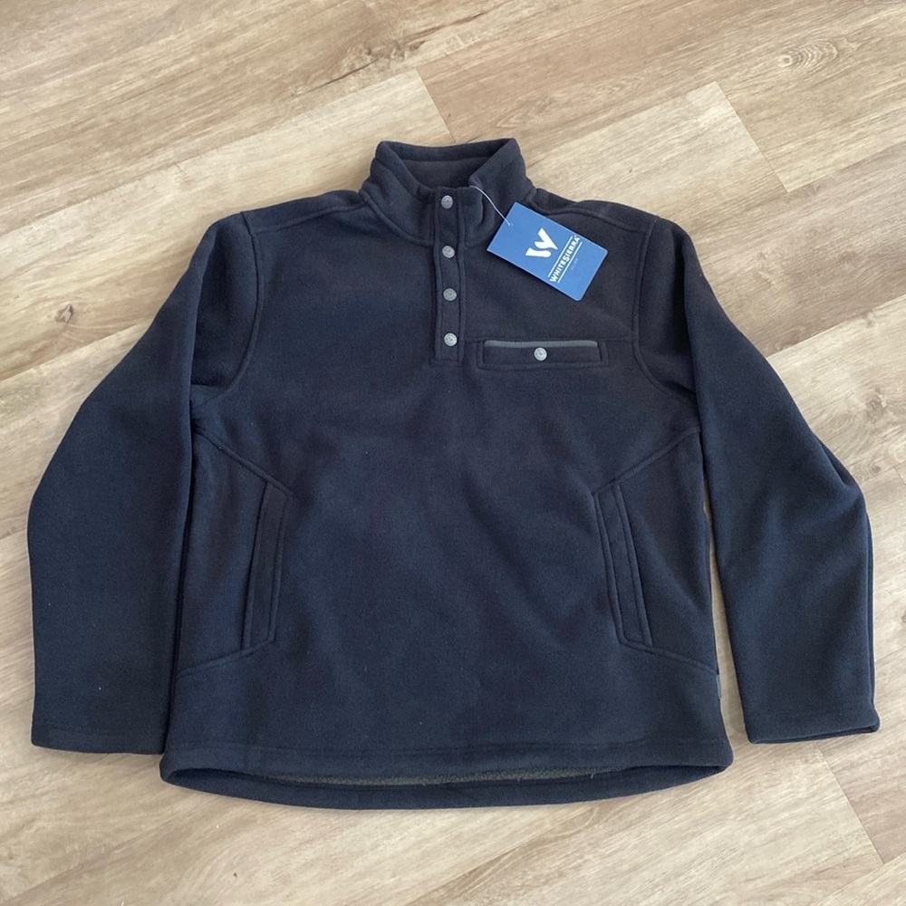 NEW Men’s White Sierra Sherpa II Fleece Pullover